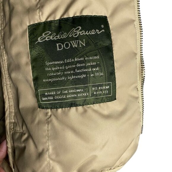 Eddie Bauer Women's Tan Quilted Lightweight Goose Down Vest - Picture 7 of 10